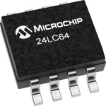 Microchip 24LC64T-I/SN, 64bit EEPROM Chip, 900ns 8-Pin SOIC Serial-I2C