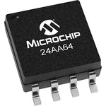 Microchip 24AA64T-I/SN, 64kbit Serial EEPROM Memory 8-Pin SOIC Serial-I2C