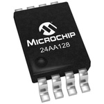 Microchip 24AA128-I/MS, 128kbit Serial EEPROM Memory, 900ns 8-Pin MSOP Serial-I2C
