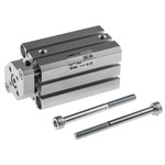 SMC Pneumatic Guided Cylinder - 20mm Bore, 30mm Stroke, CQM Series, Double Acting