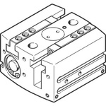Festo 2 Finger Double Action Pneumatic Gripper, HGPL-25-20-A-B, Parallel Gripping Type