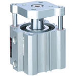SMC Pneumatic Guided Cylinder - 25mm Bore, 15mm Stroke, CQM Series, Double Acting