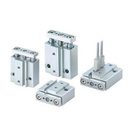 SMC Pneumatic Guided Cylinder - 6mm Bore, 5mm Stroke, MGJ Series, Double Acting