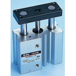 SMC Pneumatic Guided Cylinder - 16mm Bore, 20mm Stroke, MGQ Series, Double Acting