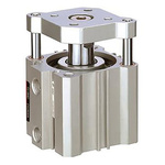 SMC Pneumatic Guided Cylinder - 25mm Bore, 25mm Stroke, CQM Series, Double Acting