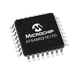 Microchip ATSAMD21E17D-MU, MOSFET, 1.62 to 3.63V 32-Pin, QFN