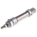 RS PRO Pneumatic Piston Rod Cylinder - 20mm Bore, 25mm Stroke, ISO 6432 Series, Single Acting