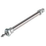 RS PRO Pneumatic Piston Rod Cylinder - 10mm Bore, 80mm Stroke, ISO 6432 Series, Double Acting