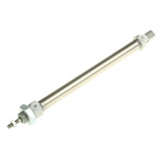 RS PRO Pneumatic Piston Rod Cylinder - 10mm Bore, 100mm Stroke, ISO 6432 Series, Double Acting