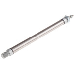 RS PRO Pneumatic Piston Rod Cylinder - 16mm Bore, 160mm Stroke, ISO 6432 Series, Double Acting