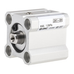SMC Pneumatic Compact Cylinder - 16mm Bore, 10mm Stroke, CQ2 Series, Single Acting