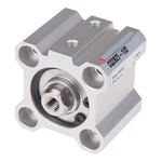 SMC Pneumatic Compact Cylinder - 25mm Bore, 10mm Stroke, CQ2 Series, Double Acting