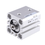 SMC Pneumatic Compact Cylinder - 16mm Bore, 10mm Stroke, CQS Series, Double Acting