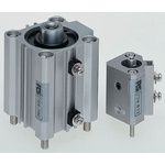 SMC Pneumatic Compact Cylinder - 40mm Bore, 100mm Stroke, CQ2 Series, Double Acting