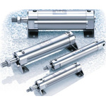 SMC Pneumatic Piston Rod Cylinder - 16mm Bore, 125mm Stroke, CJ5-S Series, Double Acting
