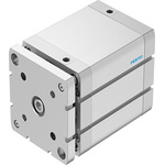 Festo Pneumatic Compact Cylinder - ADNGF-100-80, 100mm Bore, 80mm Stroke, ADNGF Series, Double Acting