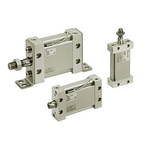 SMC Pneumatic Piston Rod Cylinder - 25mm Bore, 50mm Stroke, MU Series, Double Acting
