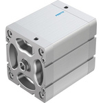 Festo Pneumatic Compact Cylinder - ADN-100-80, 100mm Bore, 80mm Stroke, ADN Series, Double Acting