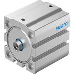 Festo Pneumatic Compact Cylinder - ADN-S-40, 40mm Bore, 10mm Stroke, ADN Series, Double Acting