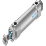 Festo Pneumatic Piston Rod Cylinder - DSNU-S-25, 25mm Bore, 10mm Stroke, DSNU Series, Double Acting