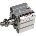 SMC Pneumatic Cylinder - 25mm Bore, 10mm Stroke, CQS Series, Single Acting