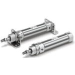 SMC ISO Standard Cylinder - 40mm Bore, 25mm Stroke, C75 Series, Double Acting