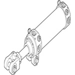Festo Pneumatic Piston Rod Cylinder - 549732, 63mm Bore, 75mm Stroke, DW Series, Double Acting