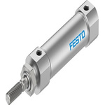 Festo Pneumatic Roundline Cylinder - DSNU-S-16, 16mm Bore, 30mm Stroke, DSNU Series, Double Acting