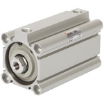 SMC Pneumatic Compact Cylinder - 50mm Bore, 75mm Stroke, CQ2 Series, Double Acting