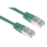 RS PRO Cat6 Male RJ45 to Male RJ45 Ethernet Cable, S/FTP, Green PVC Sheath, 3m