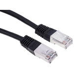 RS PRO Cat6 Male RJ45 to Male RJ45 Ethernet Cable, S/FTP, Black PVC Sheath, 10m