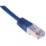 RS PRO Cat6 Male RJ45 to Male RJ45 Ethernet Cable, S/FTP, Blue PVC Sheath, 10m