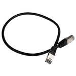 RS PRO Cat6 Male RJ45 to Male RJ45 Ethernet Cable, S/FTP, Black PVC Sheath, 0.5m