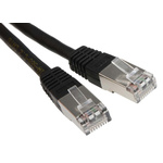 RS PRO Cat6 Male RJ45 to Male RJ45 Ethernet Cable, S/FTP, Black PVC Sheath, 3m