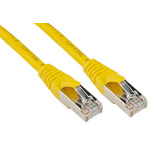 RS PRO Cat5e Male RJ45 to Male RJ45 Ethernet Cable, F/UTP, Yellow PVC Sheath, 3m