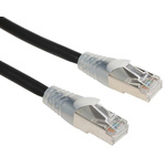 RS PRO Cat6 Male RJ45 to Male RJ45 Ethernet Cable, F/UTP, Black LSZH Sheath, 1m