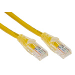 RS PRO Cat5e Male RJ45 to Male RJ45 Ethernet Cable, U/UTP, Yellow PVC Sheath, 2m