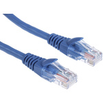 RS PRO Cat5e Male RJ45 to Male RJ45 Ethernet Cable, U/UTP, Blue PVC Sheath, 5m