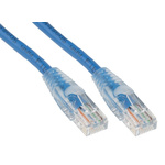RS PRO Cat5e Male RJ45 to Male RJ45 Ethernet Cable, U/UTP, Blue PVC Sheath, 3m