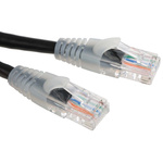 RS PRO Cat5e Male RJ45 to Male RJ45 Ethernet Cable, U/UTP, Black PVC Sheath, 10m
