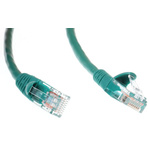 RS PRO Cat5e Male RJ45 to Male RJ45 Ethernet Cable, U/UTP, Green PVC Sheath, 3m