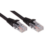 RS PRO Cat5e Male RJ45 to Male RJ45 Ethernet Cable, U/UTP, Black LSZH Sheath, 2m