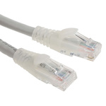 RS PRO Cat6 Male RJ45 to Male RJ45 Ethernet Cable, U/UTP, Grey PVC Sheath, 1m