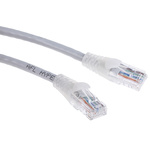 RS PRO Cat5e Male RJ45 to Male RJ45 Ethernet Cable, U/UTP, Grey PVC Sheath, 3m