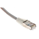 RS PRO Cat5e Male RJ45 to Male RJ45 Ethernet Cable, F/UTP, Grey PVC Sheath, 1m