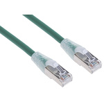 RS PRO Cat6 Male RJ45 to Male RJ45 Ethernet Cable, F/UTP, Green LSZH Sheath, 1m
