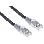 RS PRO Cat6 Male RJ45 to Male RJ45 Ethernet Cable, F/UTP, Black LSZH Sheath, 0.5m