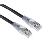 RS PRO Cat5e Male RJ45 to Male RJ45 Ethernet Cable, F/UTP, Black PVC Sheath, 10m