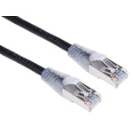RS PRO Cat5e Male RJ45 to Male RJ45 Ethernet Cable, F/UTP, Black PVC Sheath, 2m