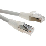RS PRO Cat6 Male RJ45 to Male RJ45 Ethernet Cable, F/UTP, Grey LSZH Sheath, 1m